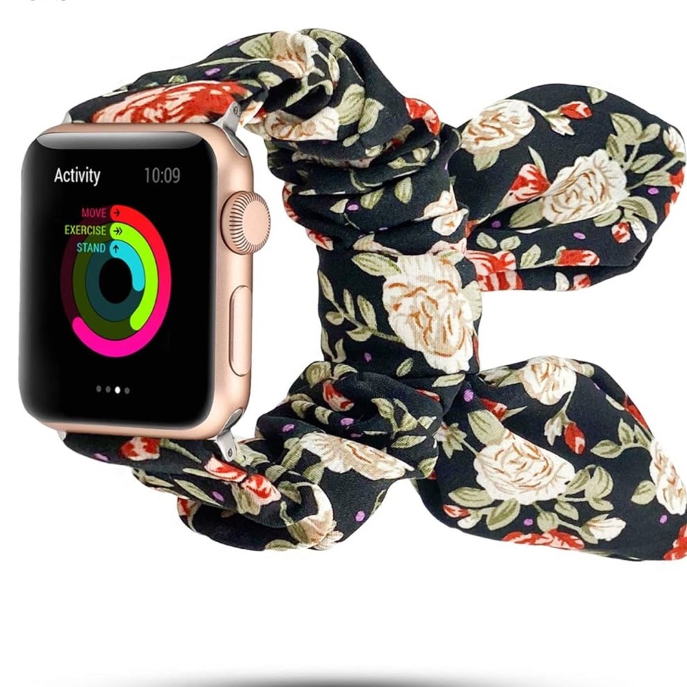 Apple Watch band. Scrunchie, flowery NWOT